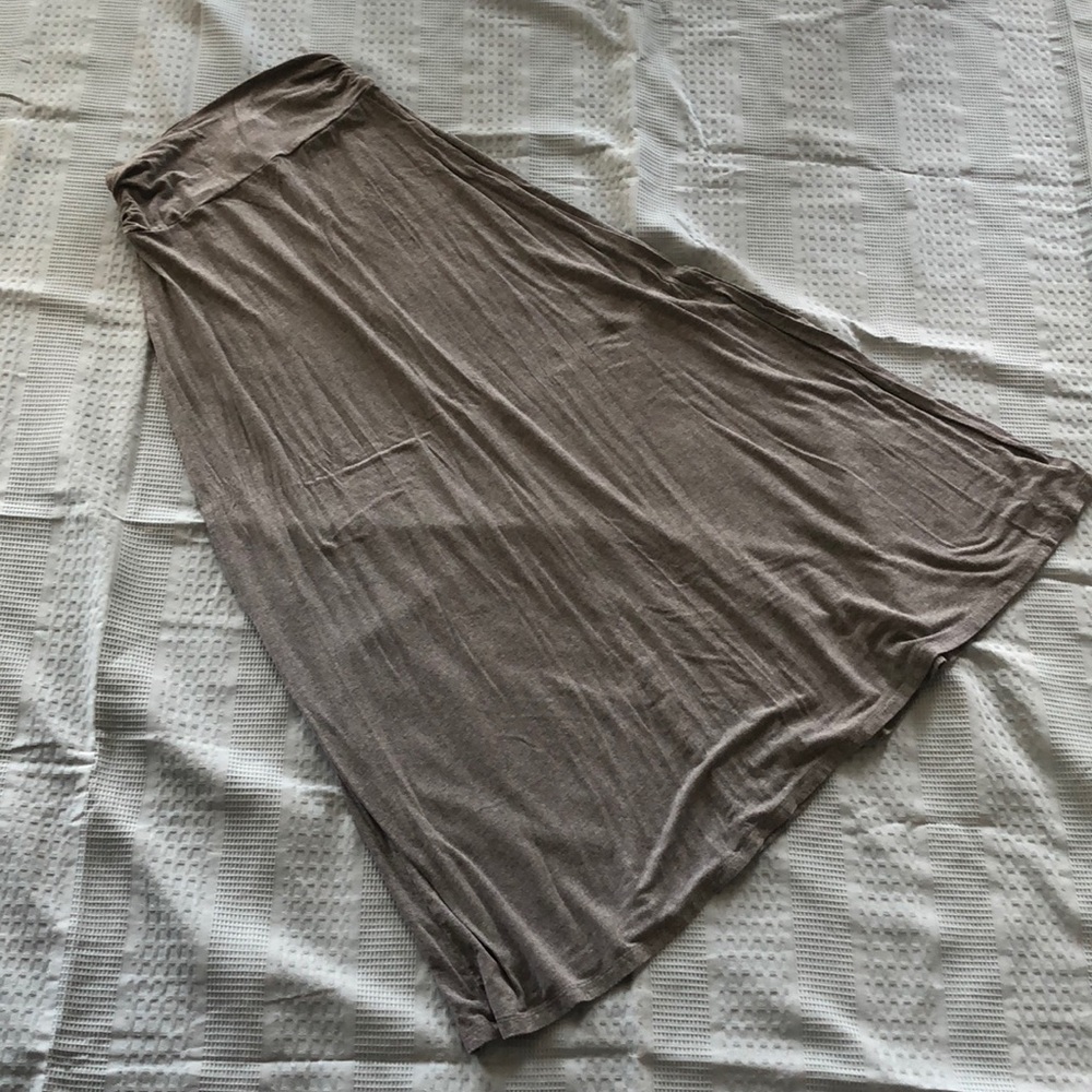 Heather Grey Knit Maxi Skirt